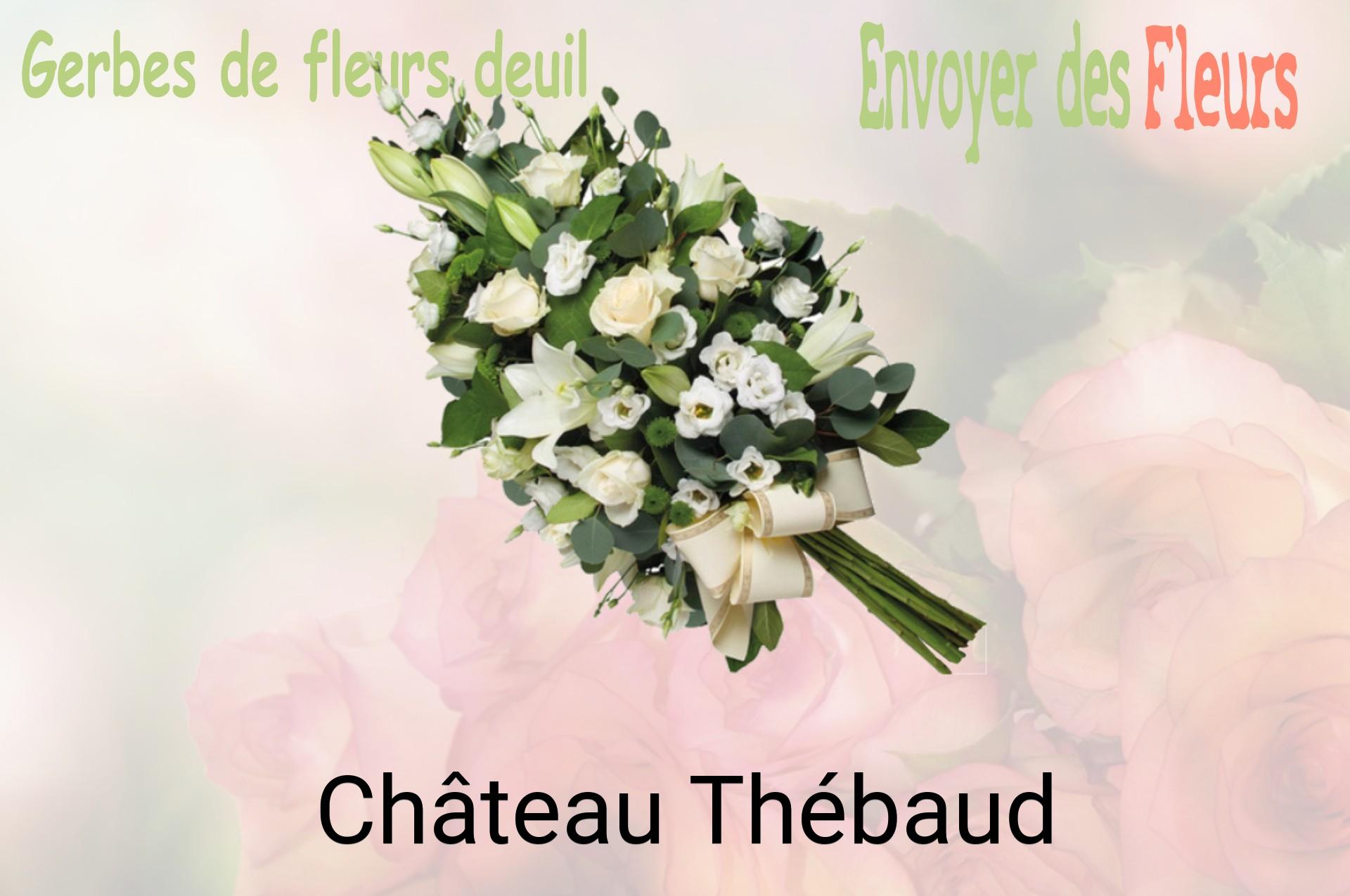 Gerbe de fleurs de deuil livrée à Château-Thébaud